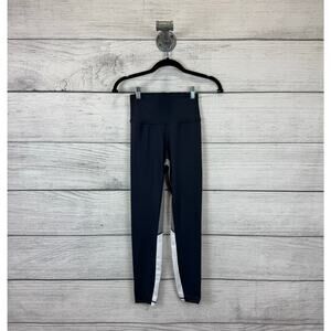 Allfenix Women's Gray & White Stripe Active High Waisted Leggings Size XS